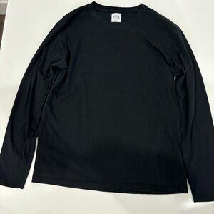 Zara Men's Black Long Sleeve Shirt | Size Medium